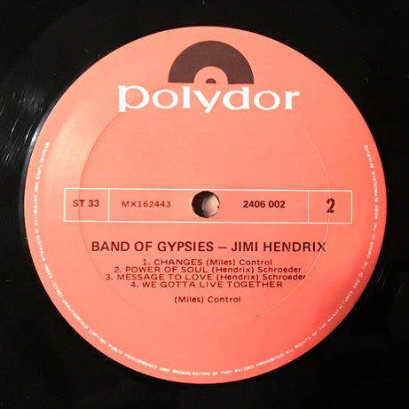 Hendrix* : Band Of Gypsys (LP, Album)