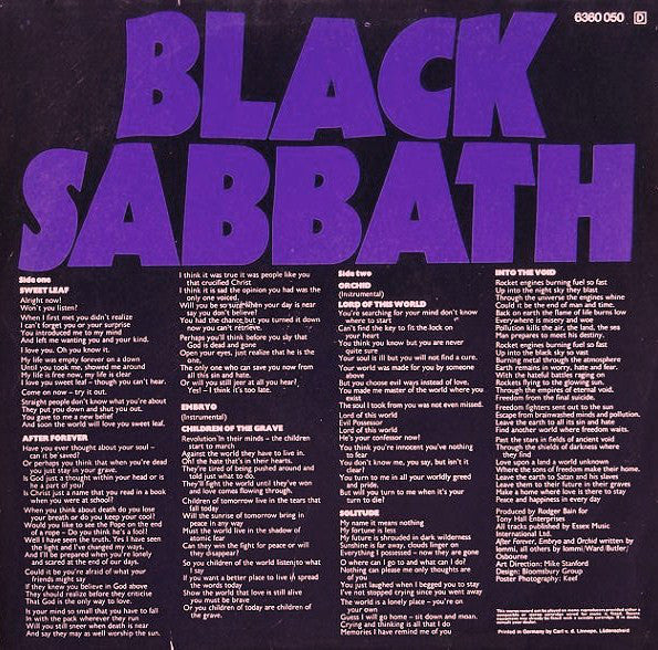 Black Sabbath : Master Of Reality (LP, Album)