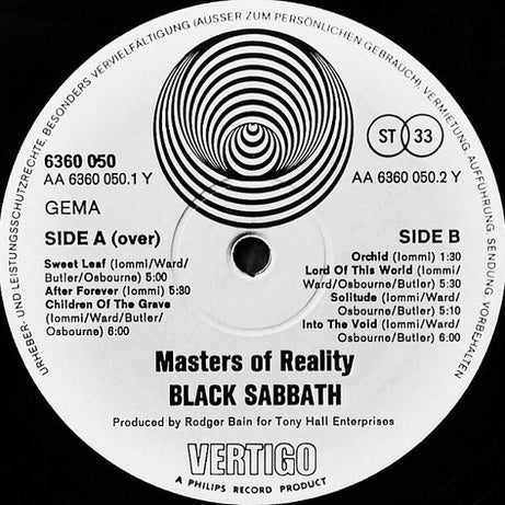 Black Sabbath : Master Of Reality (LP, Album)