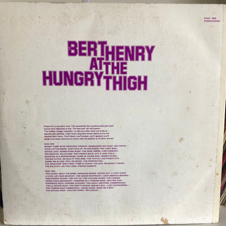 Bert Henry : Bert Henry At The Hungry Thigh (LP)