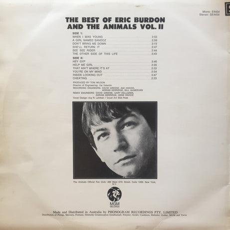 Eric Burdon & The Animals : The Best Of Eric Burdon And The Animals Vol. II (LP, Comp, RE)