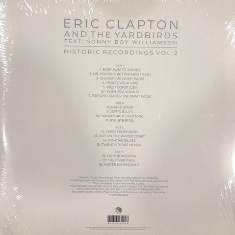 Eric Clapton And The Yardbirds Feat. Sonny Boy Williamson (2) : Historic Recordings Vol. 2 (2xLP, Comp)