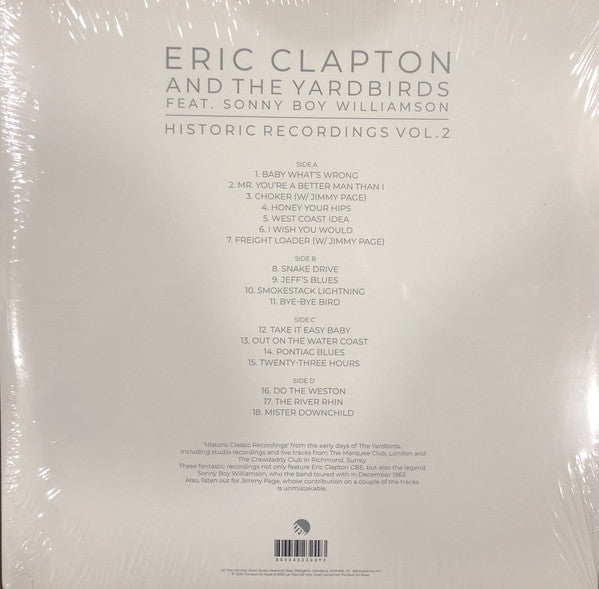 Eric Clapton And The Yardbirds Feat. Sonny Boy Williamson (2) : Historic Recordings Vol. 2 (2xLP, Comp)
