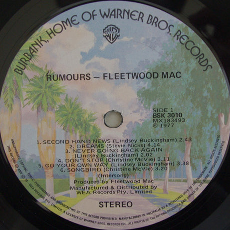 Fleetwood Mac : Rumours (LP, Album, Tex)