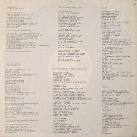 Eurythmics : Savage (LP, Album, Pos)