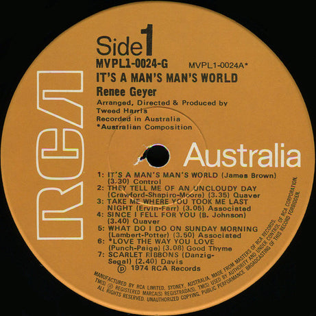 Renee Geyer : It's A Man's Man's World (LP, Album)
