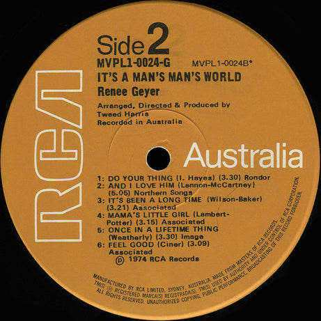 Renee Geyer : It's A Man's Man's World (LP, Album)