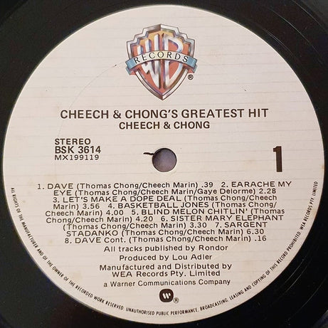 Cheech & Chong : Cheech & Chong's Greatest Hit (LP, Comp, 'Ho)