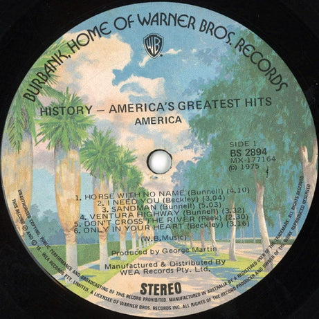America (2) : History · America's Greatest Hits (LP, Comp)