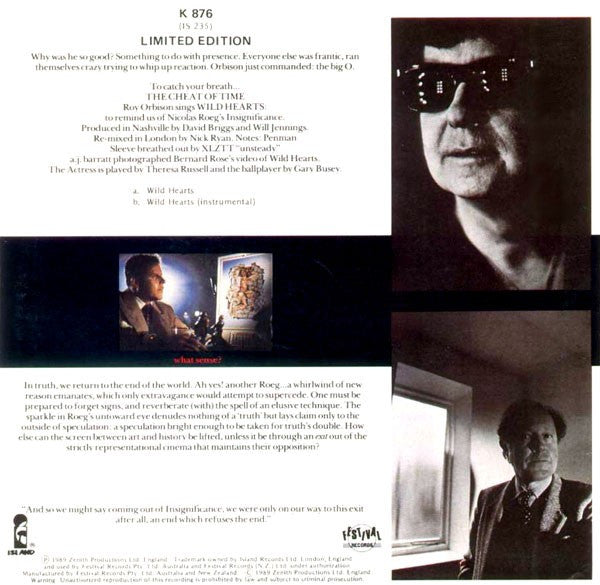 Roy Orbison : Wild Hearts (...Time) (7", Single, Ltd)