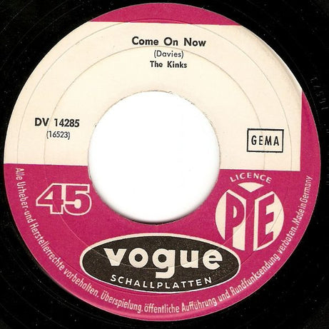 The Kinks : Tired Of Waiting For You / Come On Now (7", Single)
