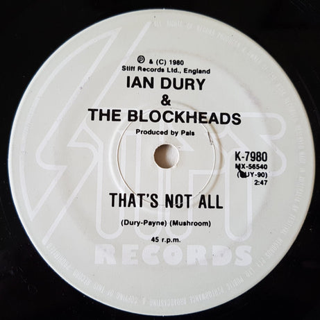 Ian Dury And The Blockheads : I Want To Be Straight (7", Single)
