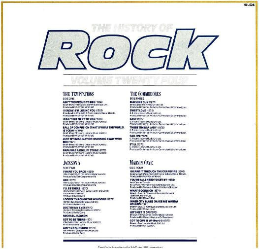 The Temptations / Jackson 5* / The Commodores* / Marvin Gaye : The History Of Rock (Volume Twenty Four) (2xLP, Comp)