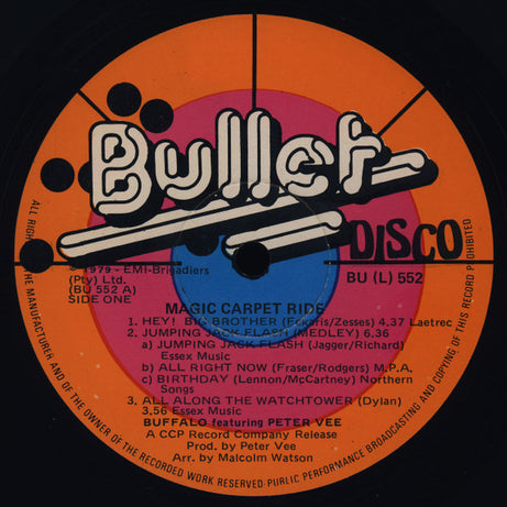 Buffalo Featuring Peter Vee : Magic Carpet Ride (LP, Album)