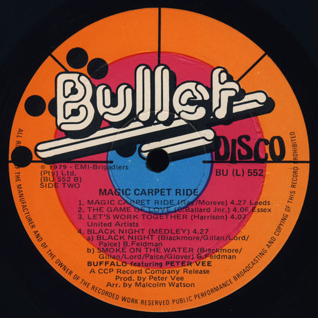 Buffalo Featuring Peter Vee : Magic Carpet Ride (LP, Album)
