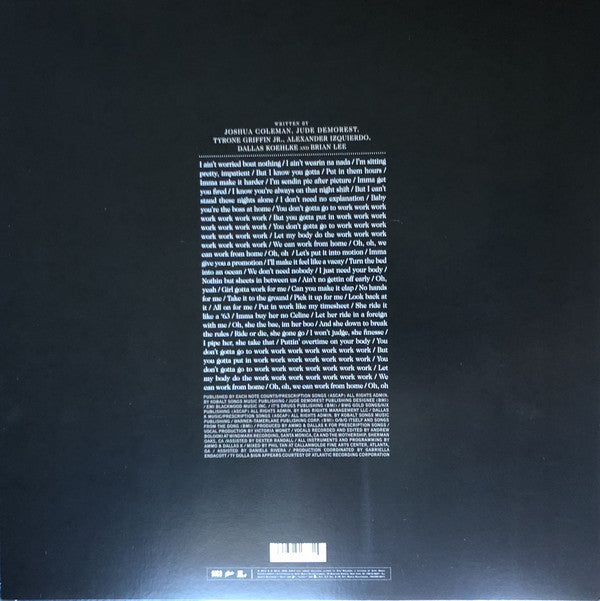 Fifth Harmony Feat. Ty$ : Work From Home (12", S/Sided, Single, Ltd, Pin)