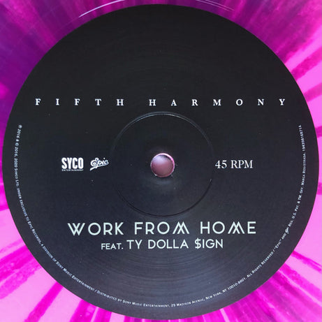 Fifth Harmony Feat. Ty$ : Work From Home (12", S/Sided, Single, Ltd, Pin)