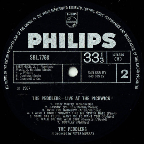 The Peddlers : Live At The Pickwick! (LP, Album, Fli)