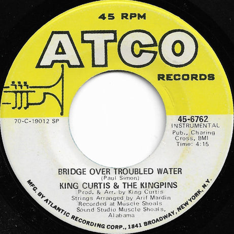 King Curtis & The Kingpins : Bridge Over Troubled Water / Get Ready (7", Single, SP )
