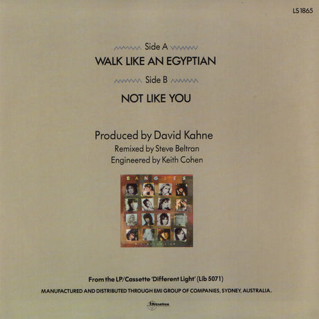 Bangles : Walk Like An Egyptian (7", Single, M/Print)