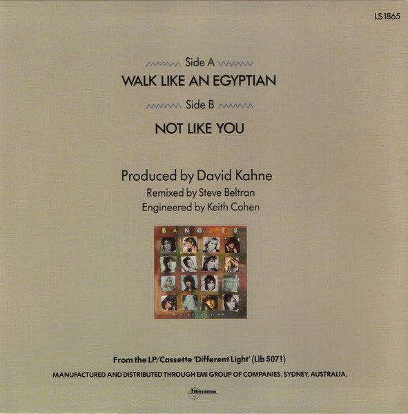 Bangles : Walk Like An Egyptian (7", Single, M/Print)