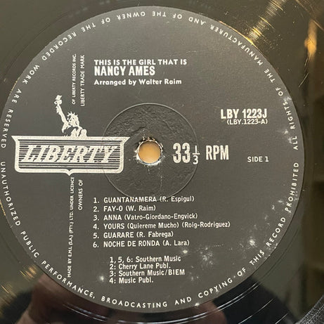 Nancy Ames : This Is The Girl That Is Nancy Ames (LP, Album)