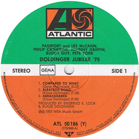 Passport (2) And Les McCann, Philip Catherine, Johnny Griffin, Buddy Guy, Pete York : Doldinger Jubilee '75 (LP, Album, Wit)