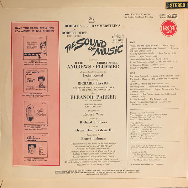 Rodgers & Hammerstein : The Sound Of Music (LP, Album)