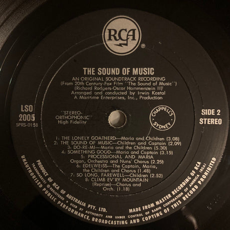 Rodgers & Hammerstein : The Sound Of Music (LP, Album)