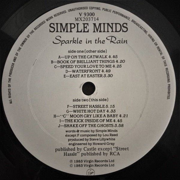 Simple Minds : Sparkle In The Rain (LP, Album)