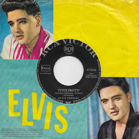 Elvis Presley : Blue Suede Shoes / Tutti Frutti (7", Single, RE)