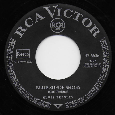 Elvis Presley : Blue Suede Shoes / Tutti Frutti (7", Single, RE)