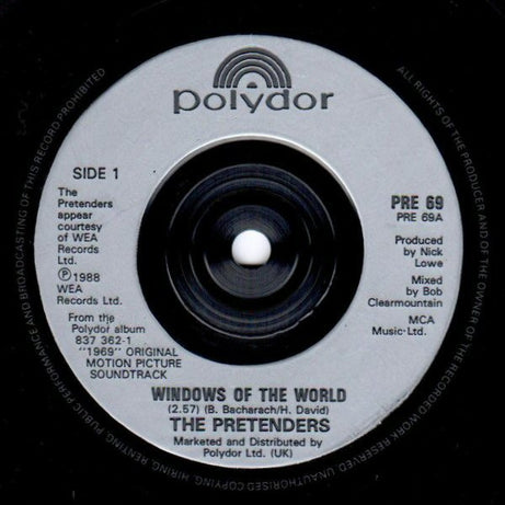 The Pretenders : Windows Of The World (7", Single)