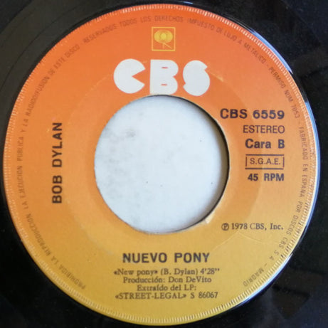Bob Dylan : Cambio De Guardia (7", Single)