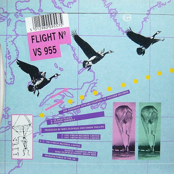 Mike Oldfield Featuring Jon Anderson : In High Places (7")