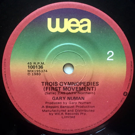 Gary Numan : We Are Glass (7", Single)