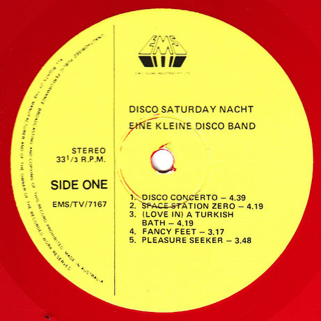 Eine Kleine Disco Band : Disco Saturday Nacht (Feverish Sounds Of 1830) (LP, Album, Red)
