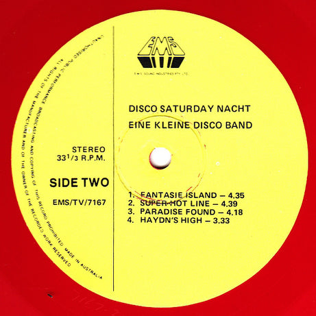 Eine Kleine Disco Band : Disco Saturday Nacht (Feverish Sounds Of 1830) (LP, Album, Red)