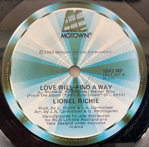 Lionel Richie : Dancing On The Ceiling (7", Single, Gen)