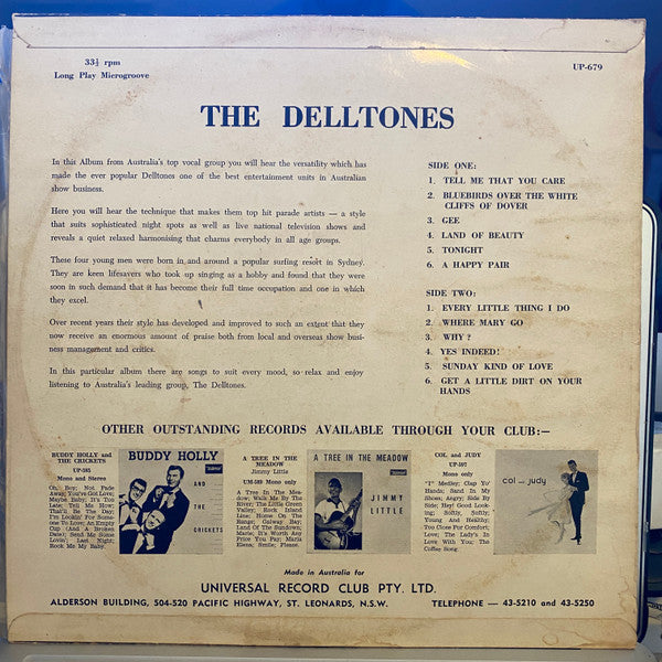 The Delltones : The Delltones (LP, Album, Club, RE)