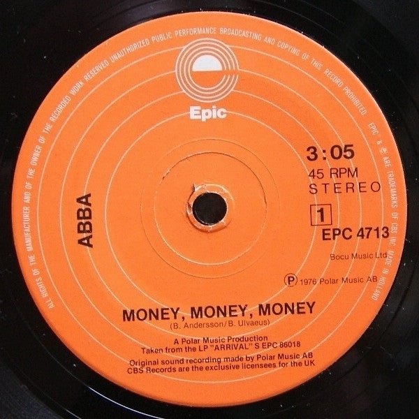 ABBA : Money, Money, Money (7", Single)