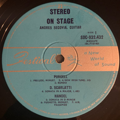 Segovia* : On Stage (LP, Album)