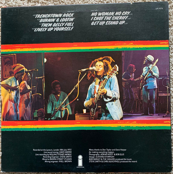 Bob Marley And The Wailers* : Live! (LP, Album)