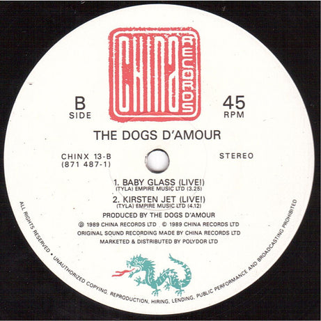 The Dogs D'Amour : How Come It Never Rains...It Only Pours (12")