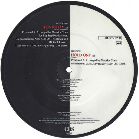 New Kids On The Block : Tonight (7", Single, Pic)