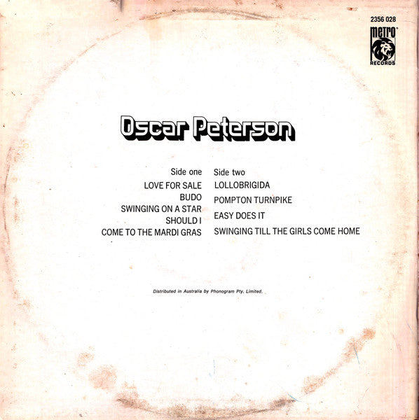 Oscar Peterson : Oscar Peterson (LP, Comp, Mono)