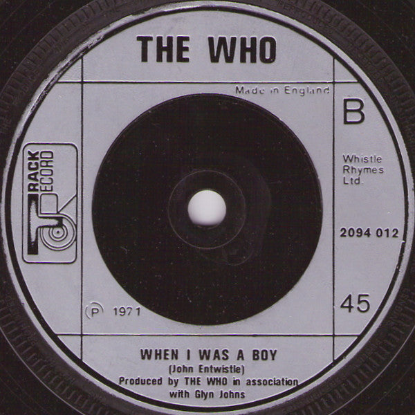 The Who : Let's See Action (7", RE, Sol)