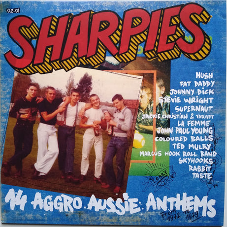 Various : Sharpies (14 Aggro Aussie Anthems From 1972 To 1979) (LP, Comp, RP, Unofficial)