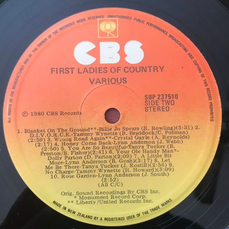 Various : First Ladies Of Country (LP, Comp)