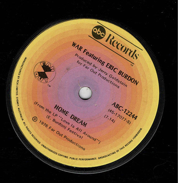 War Featuring Eric Burdon* : Magic Mountain (7", Single)